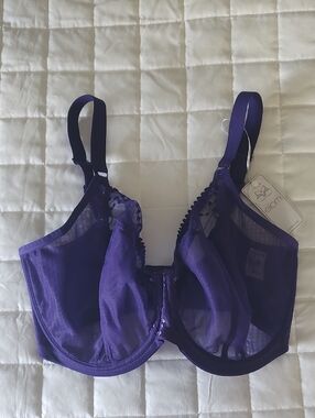 Elomi Deep Purple Sheer Underwire Bra